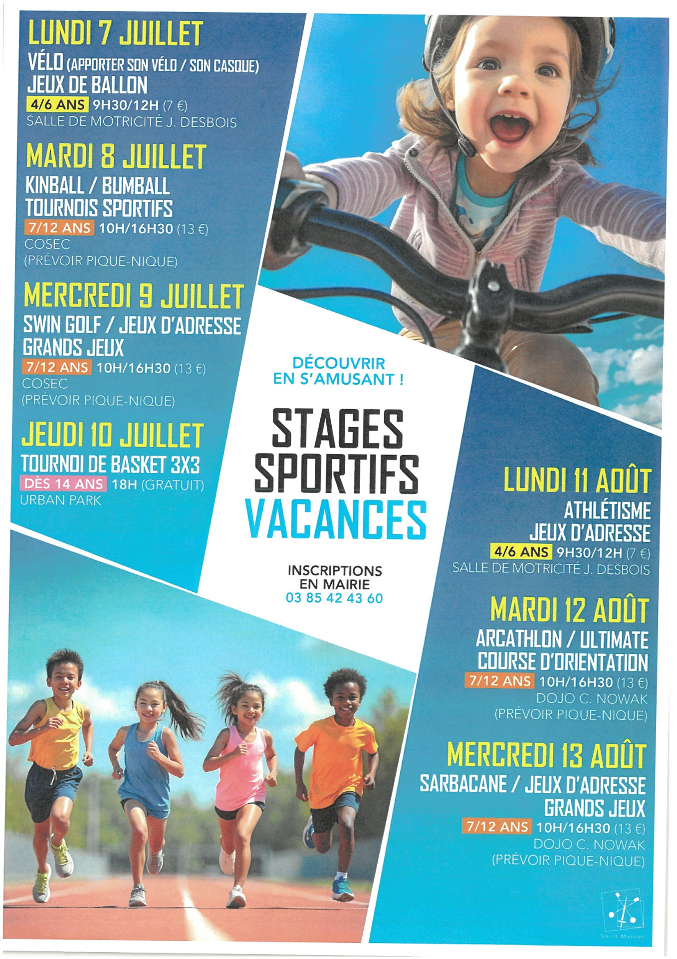 Stages sportifs vacances d'été !