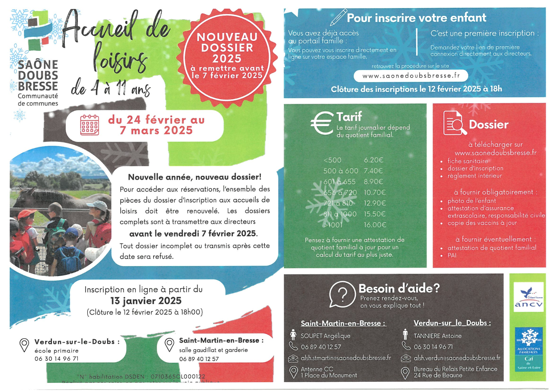 Accueil de loisirs pour les 4 - 11 ans